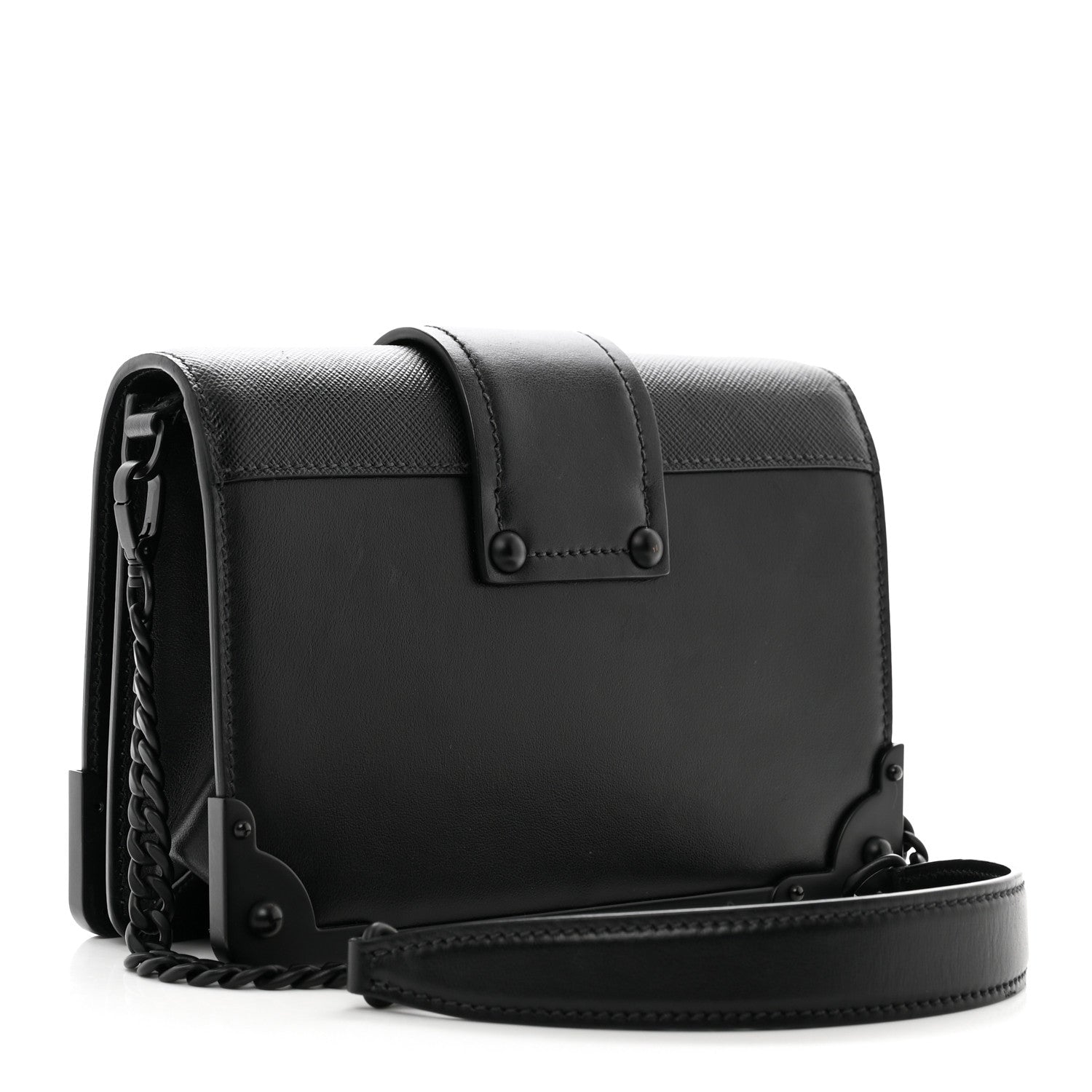 Prada City Calfskin Saffiano Cahier Bag Black 3 of 9
