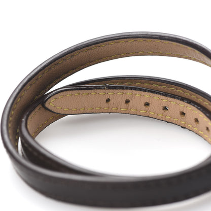 Louis Vuitton Stainless Steel Calfskin 28mm Tambour Triple Wrap Quartz Watch Brown 6 of 6