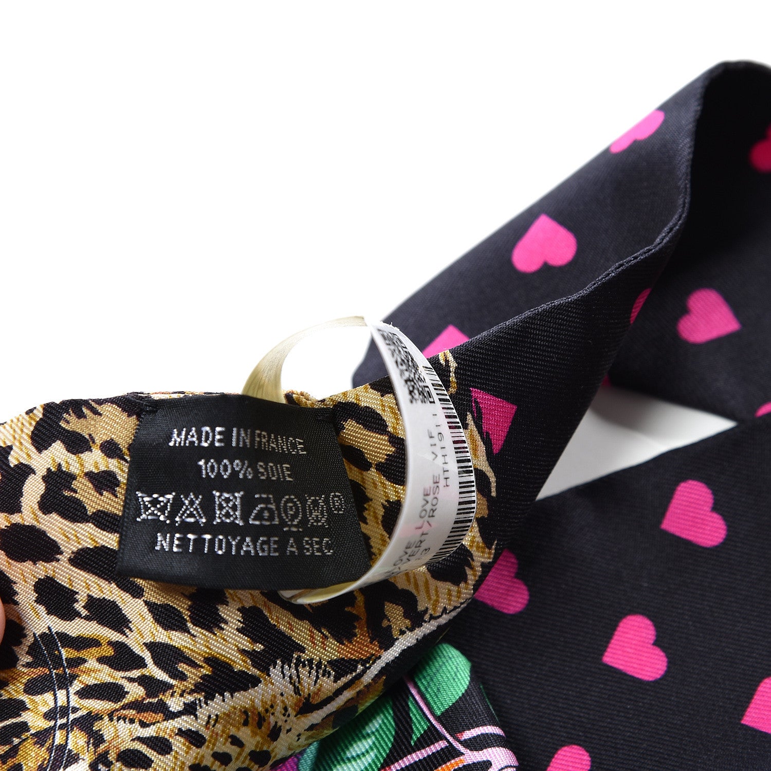 Hermes Silk Jungle Love Love Twilly Black Vert Rose Vif 3 of 4