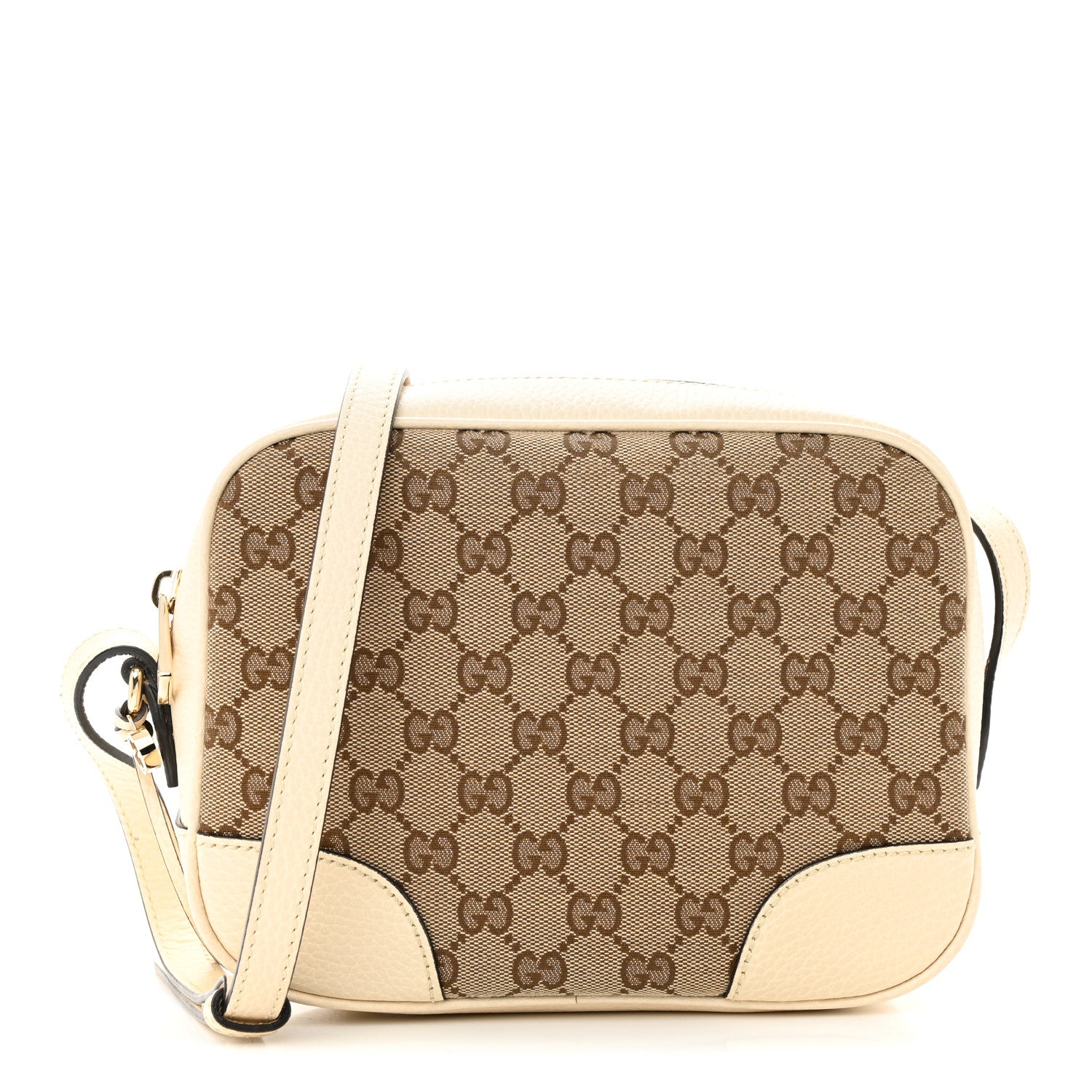 Gucci Monogram Dollar Calfskin Mini Bree Messenger Bag Beige Ebony Avoire 1 of 10