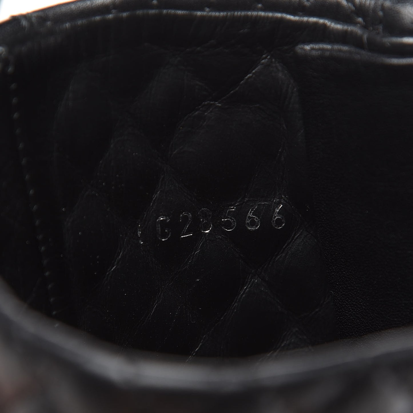 Calfskin Quilted Biker Boots 38.5 Black