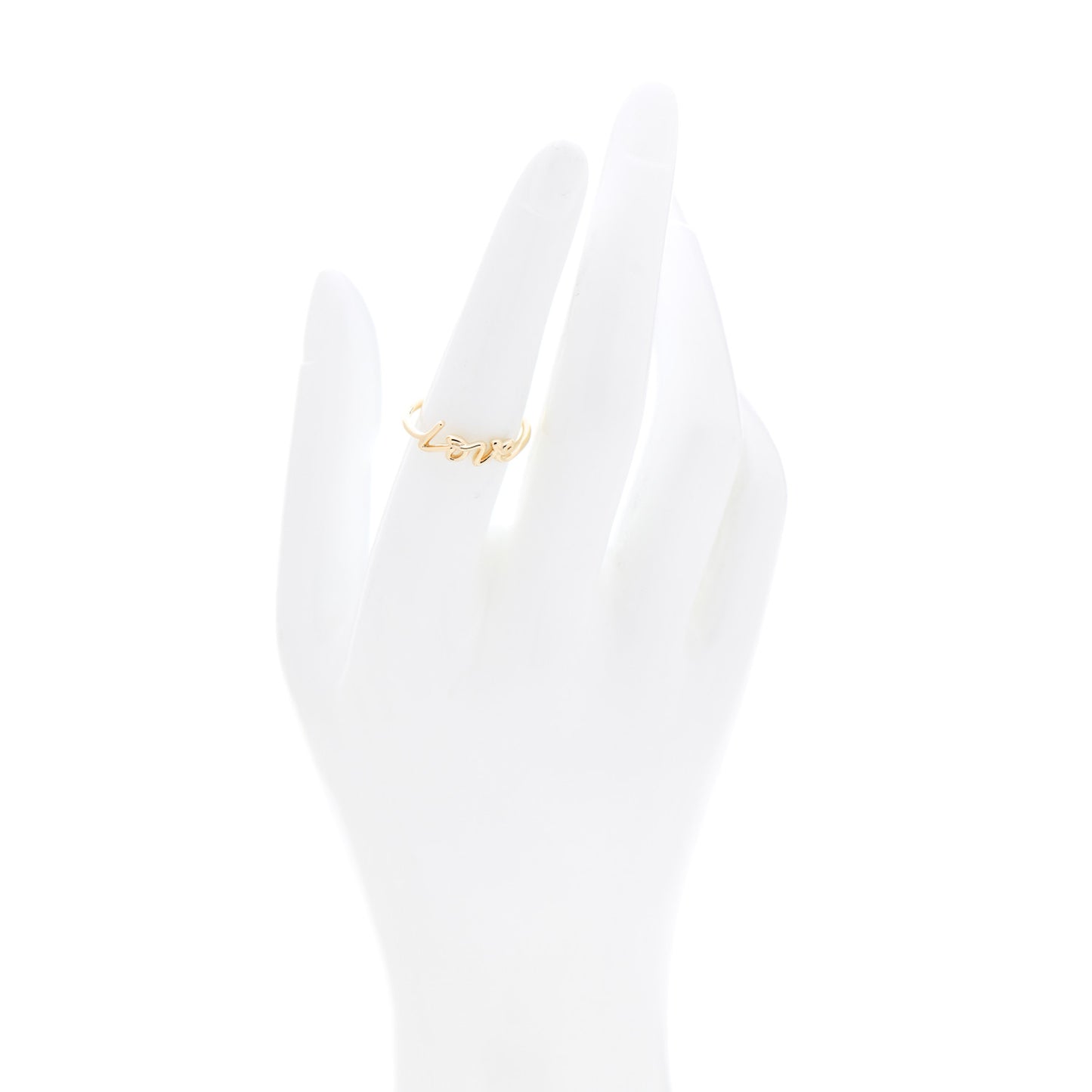 18K Yellow Gold Mini Paloma's Graffiti Love Ring 54 7