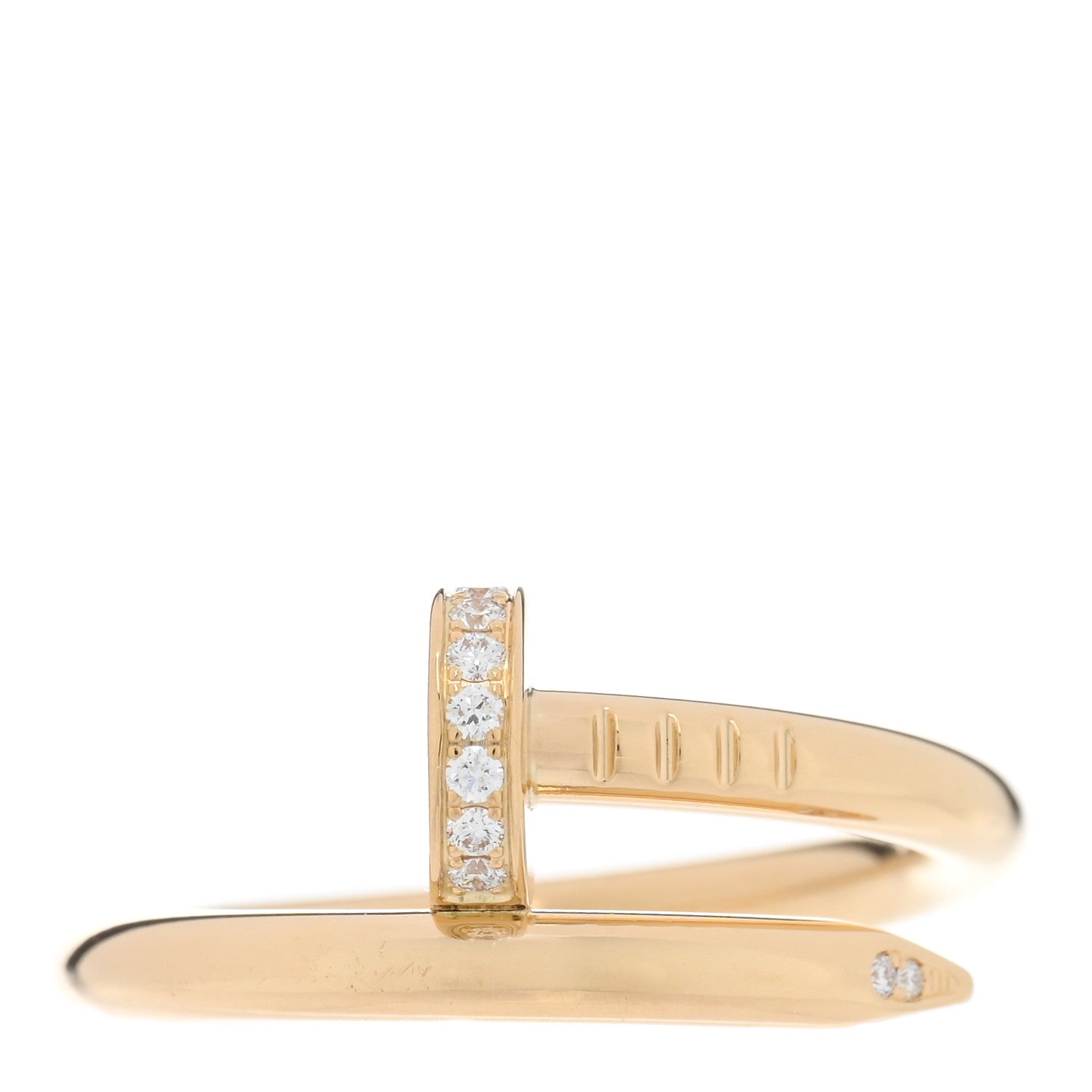 Cartier 18K Yellow Gold Diamond Juste Un Clou Ring 54 7 1 of 4