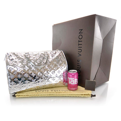Louis Vuitton Monogram Miroir Speedy 35 Silver 3 of 9