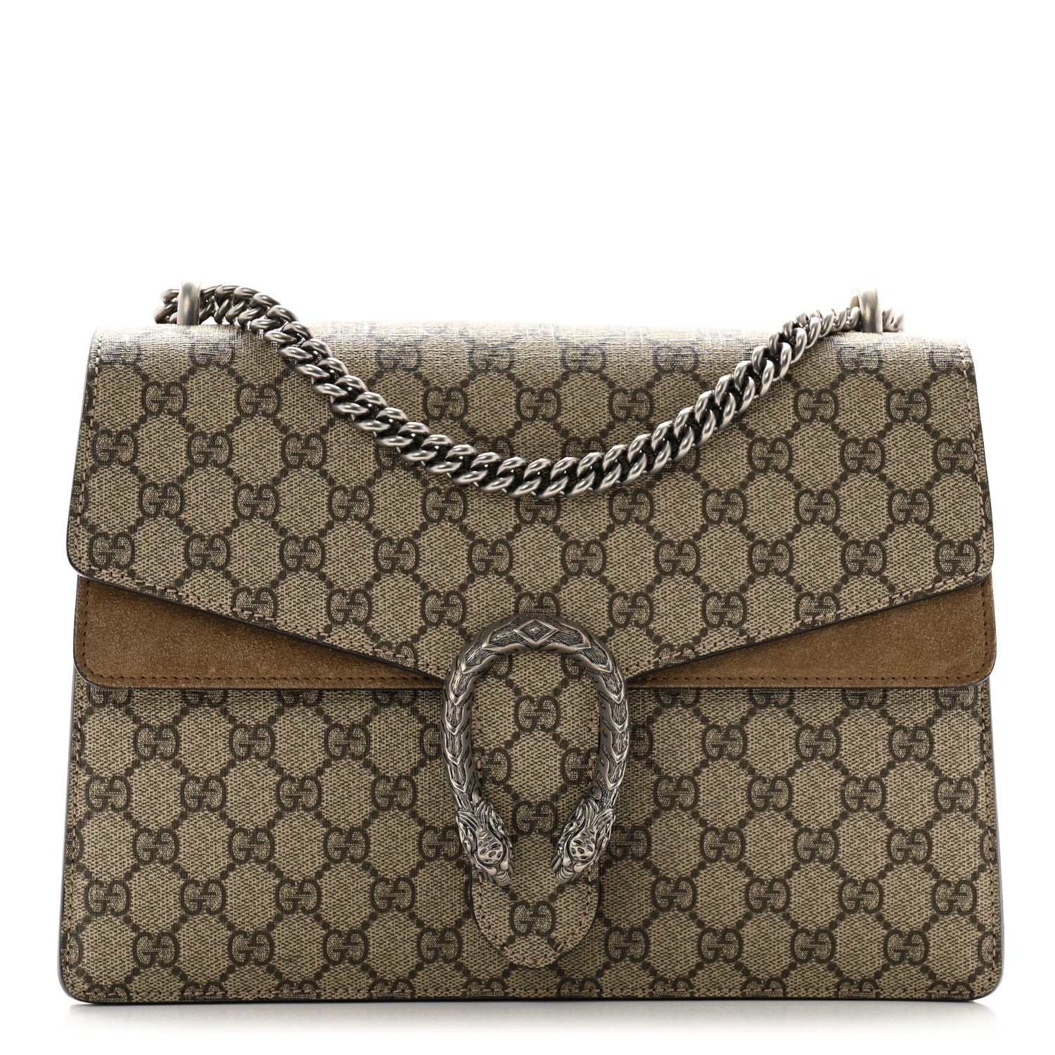 Gucci GG Supreme Monogram Medium Dionysus Shoulder Bag Taupe 1 of 13