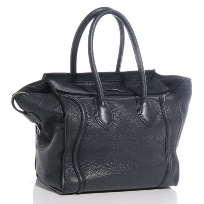 Celine Pebbled Leather Mini Luggage Bag Anthracite 3 of 9