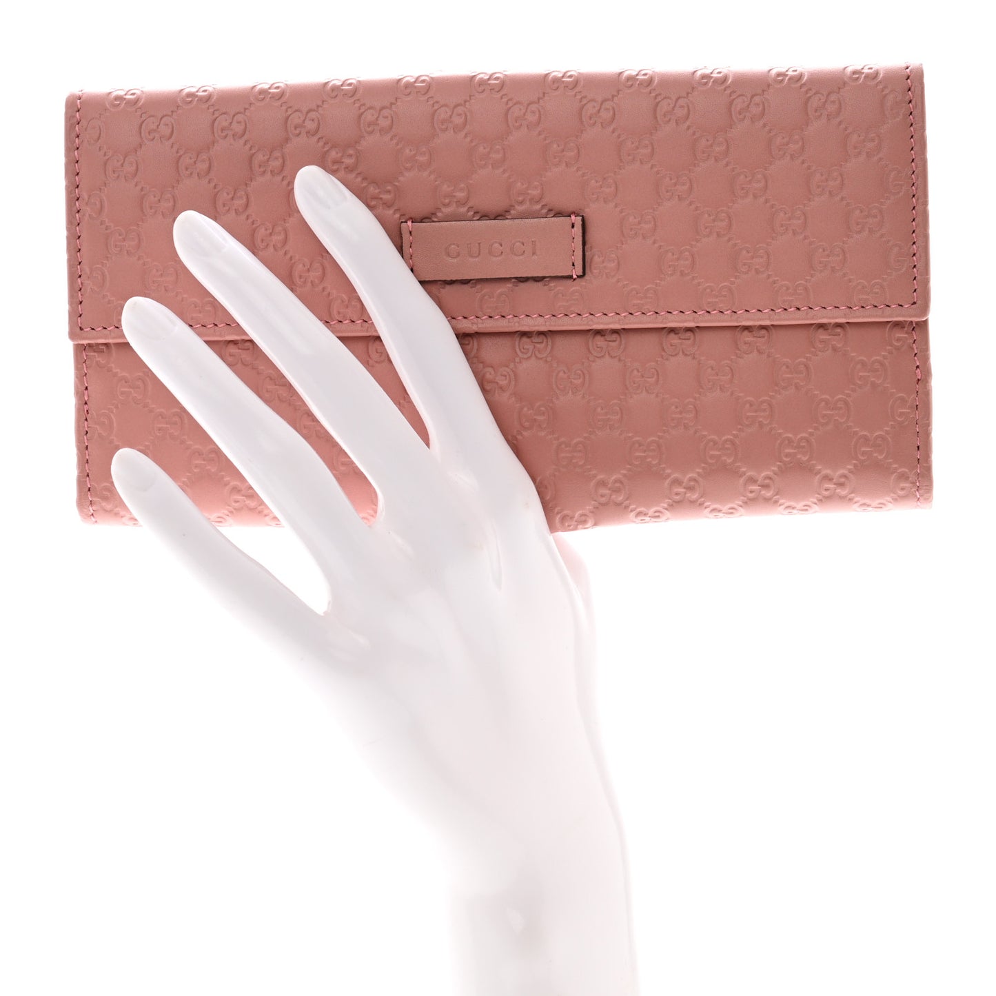 Microguccissima Continental Flap Wallet Soft Pink