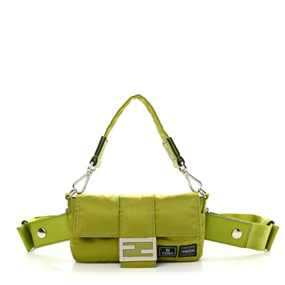 Fendi X PORTER Nylon Cuoio Roma Mini Phone Baguette Belt Bag Wasabi 1 of 10