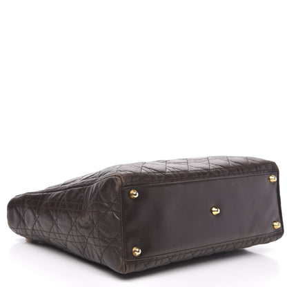 Christian Dior Lambskin Cannage Large Lady Dior Dark Brown 4 of 12