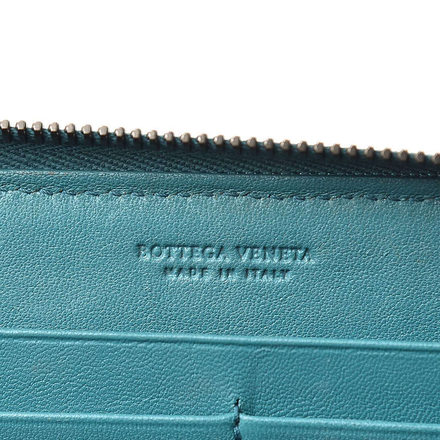 Bottega Veneta Nappa Intrecciato Zip Around Wallet Lagoon 6 of 11