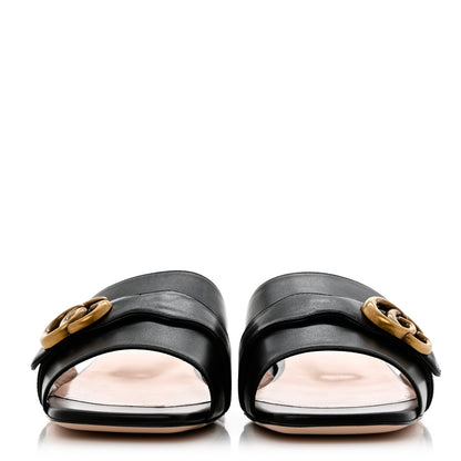 Gucci Malaga Kid GG Marmont Flat Slide Sandals 41 Black 2 of 9