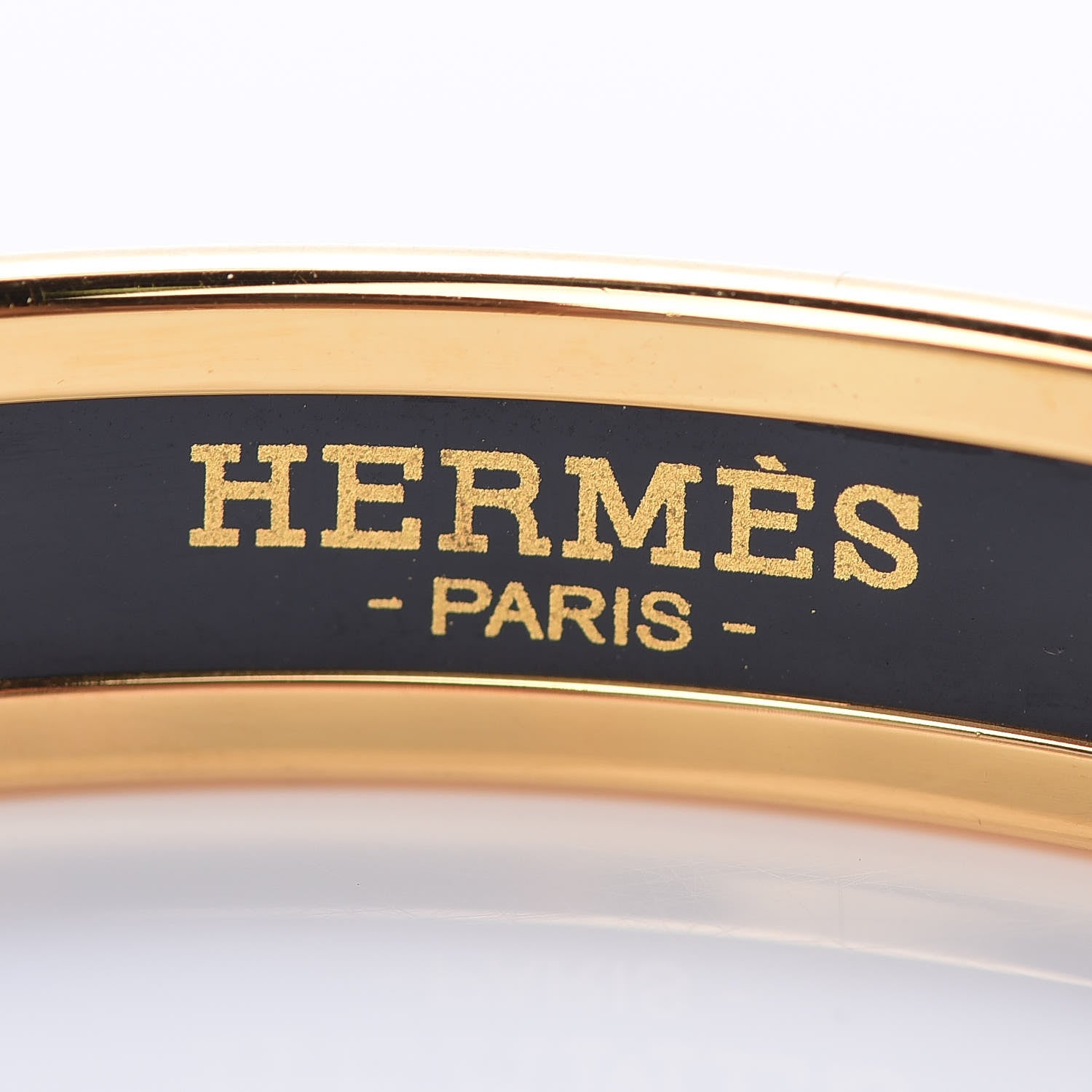 Hermes Enamel Printed Narrow Caleche Bracelet 65 Vert Sapin 5 of 5