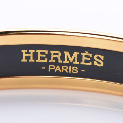 Hermes Enamel Printed Narrow Caleche Bracelet 65 Vert Sapin 5 of 5