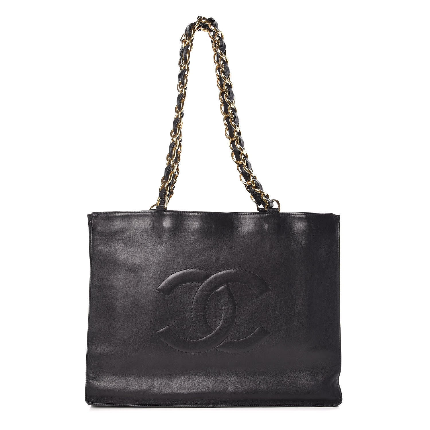 Chanel Lambskin CC Tote Black 1 of 11