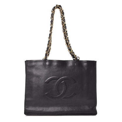 Chanel Lambskin CC Tote Black 1 of 11