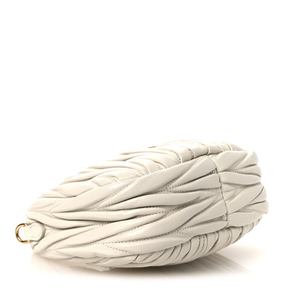 Miu Miu Nappa Matelasse Small Wander Hobo White 4 of 9