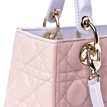 Christian Dior Lambskin Cannage Medium Tri-Color Lady Dior Rose Pale 12 of 14