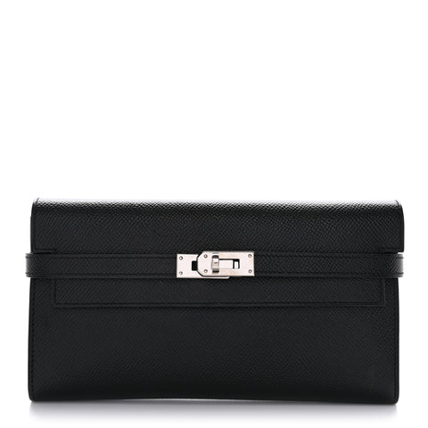 Epsom Kelly Longue Wallet Black