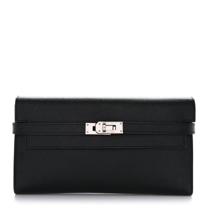 Hermes Epsom Kelly Longue Wallet Black 1 of 8