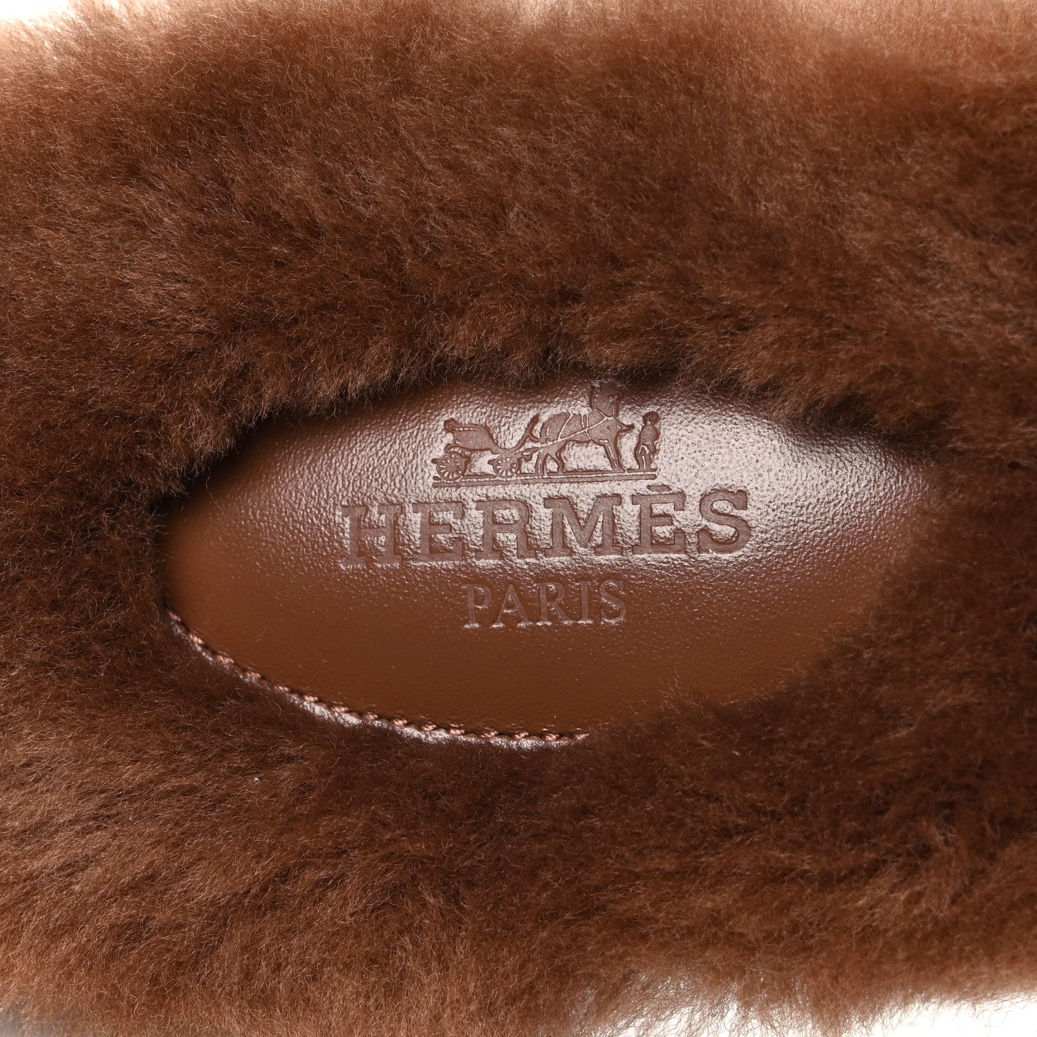 Hermes Woolskin Oran Sandals 37.5 Naturel 9 of 9