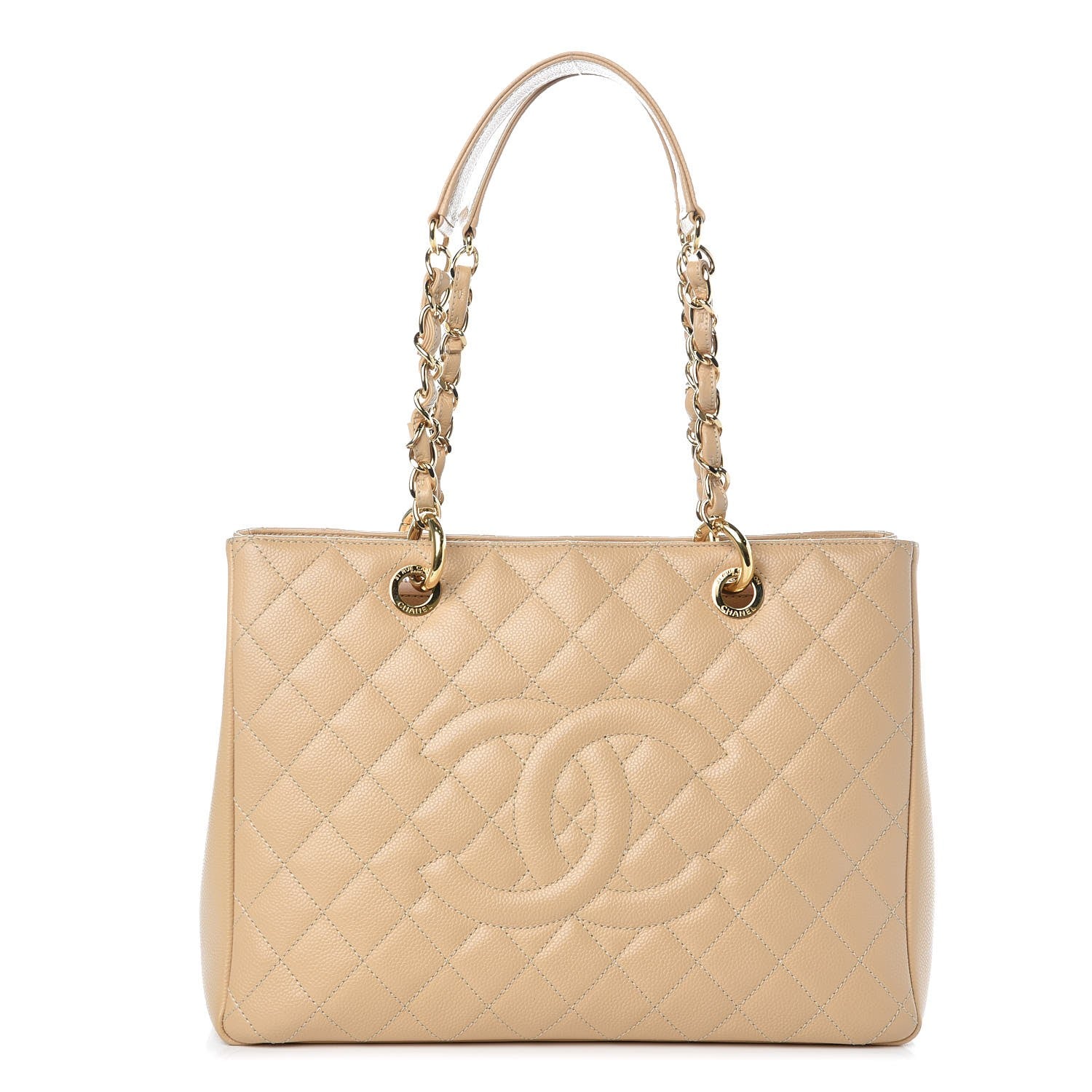 Chanel Caviar Quilted Grand Shopping Tote GST Beige Clair 1 of 16