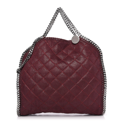 Stella McCartney Shaggy Deer Quilted Falabella Fold Over Tote Plum 1 of 10