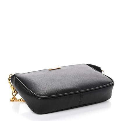 Fendi Vitello Elite Pochette Black 4 of 9