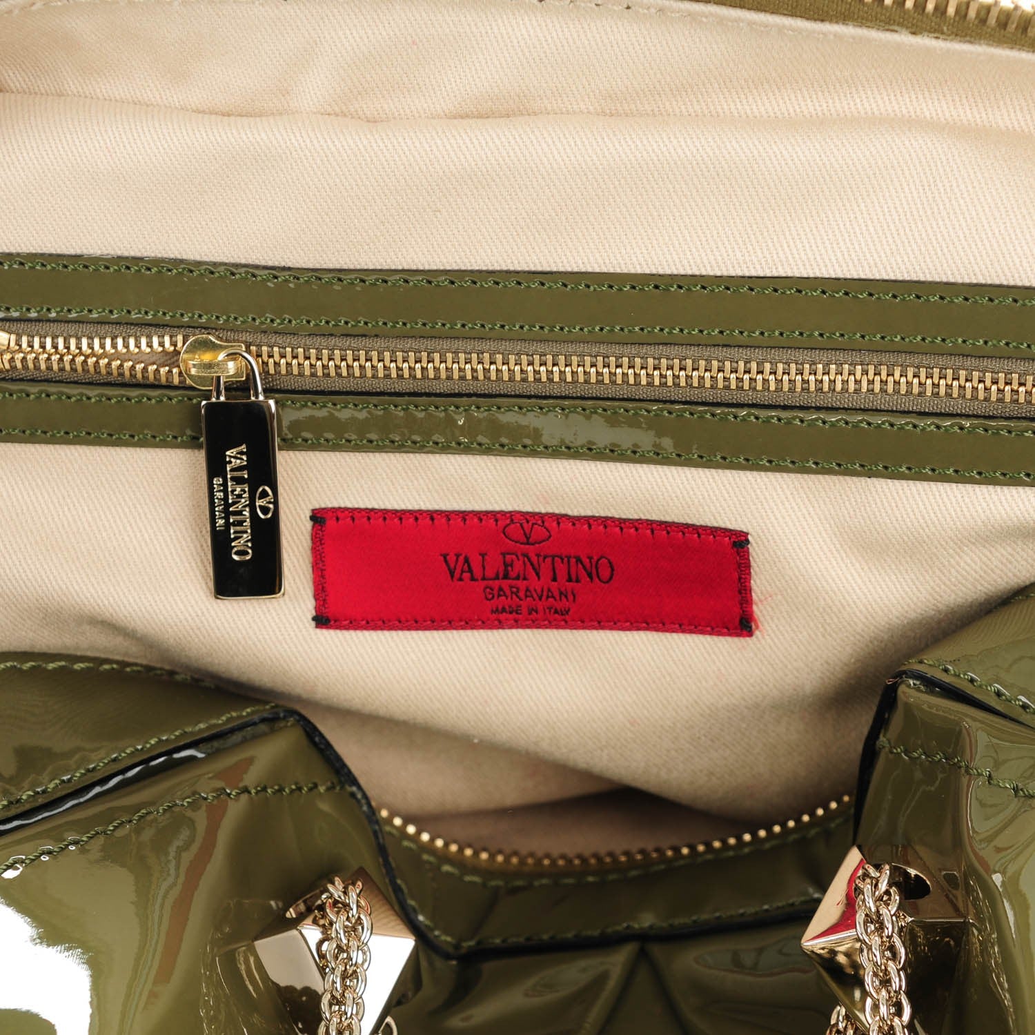 Valentino Garavani Patent Va Va Voom Shoulder Bag Vert 6 of 6