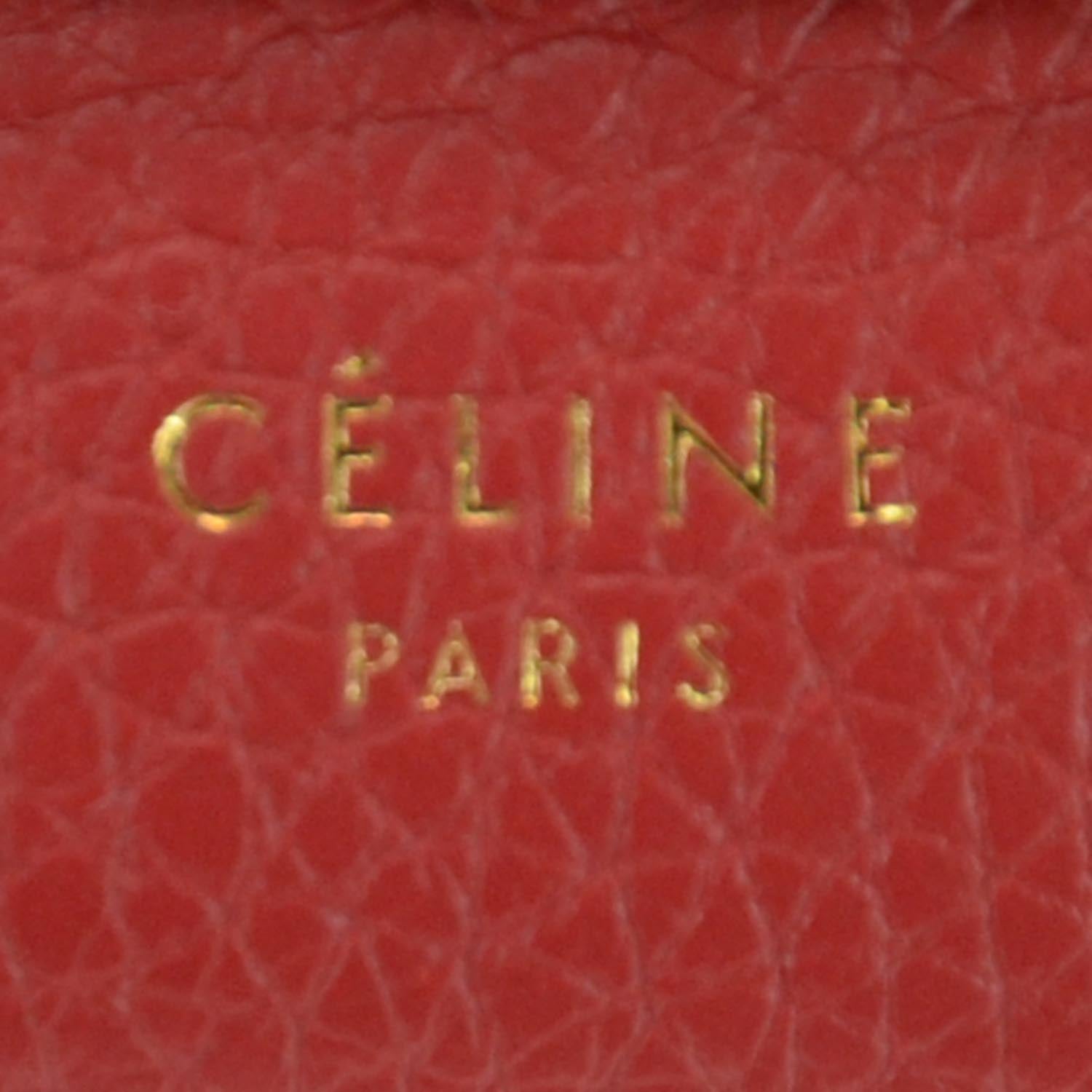 Celine Grained Calfskin Continental Wallet Red 5 of 9
