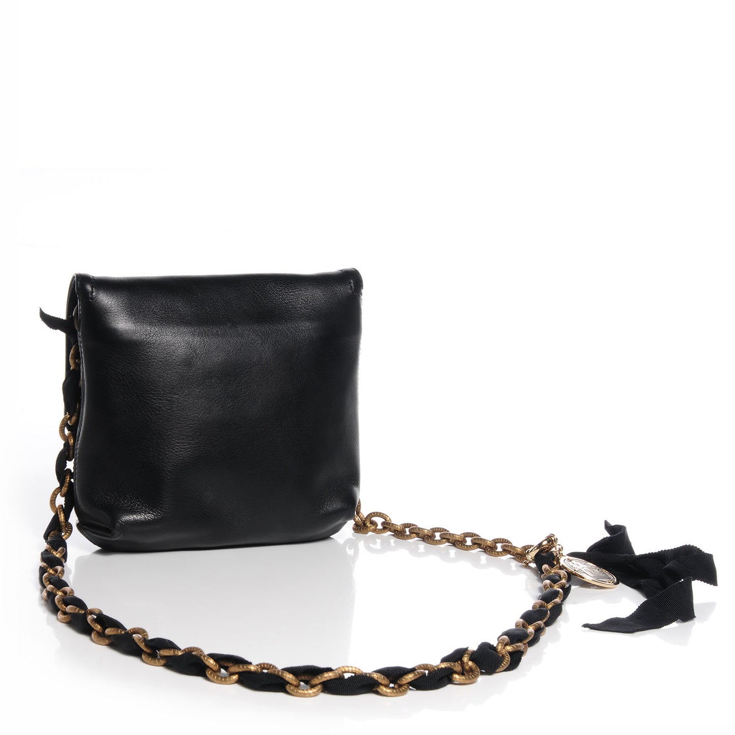 Leather Happy Mini Pop Crossbody Black