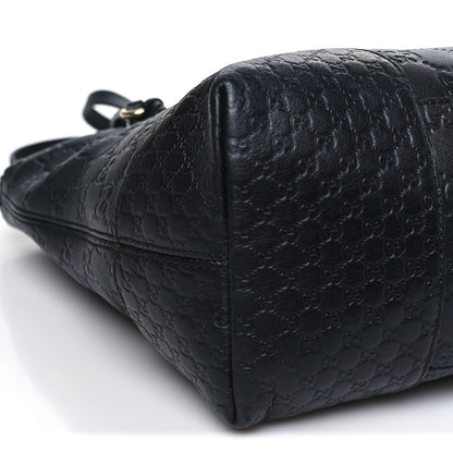 Gucci Guccissima Medium Bree Foldover Tote Black 9 of 13