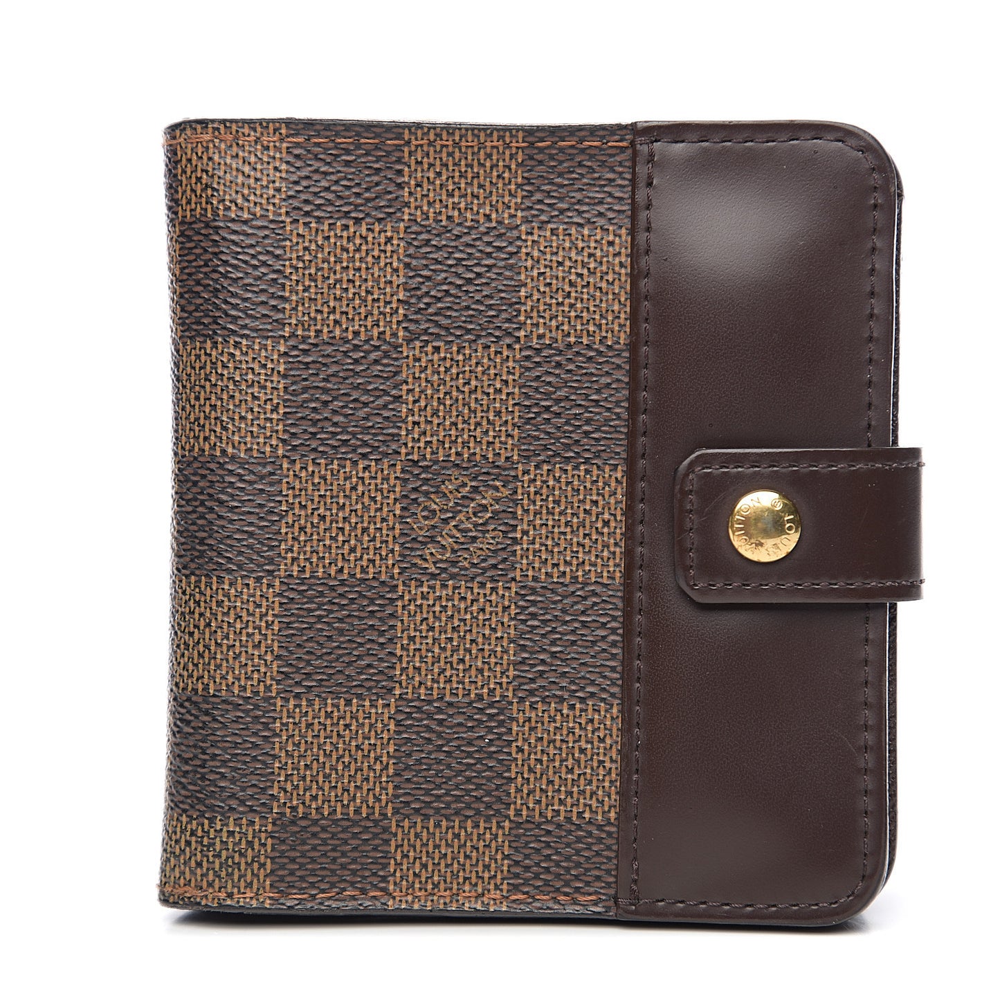 Damier Ebene Zippe Zipped Compact Wallet