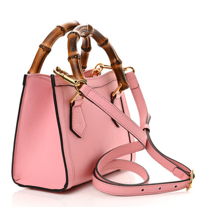 Gucci Wonka Grain Calfskin Mini Diana Tote Bag Wild Rose Fuxia Fluo 3 of 12