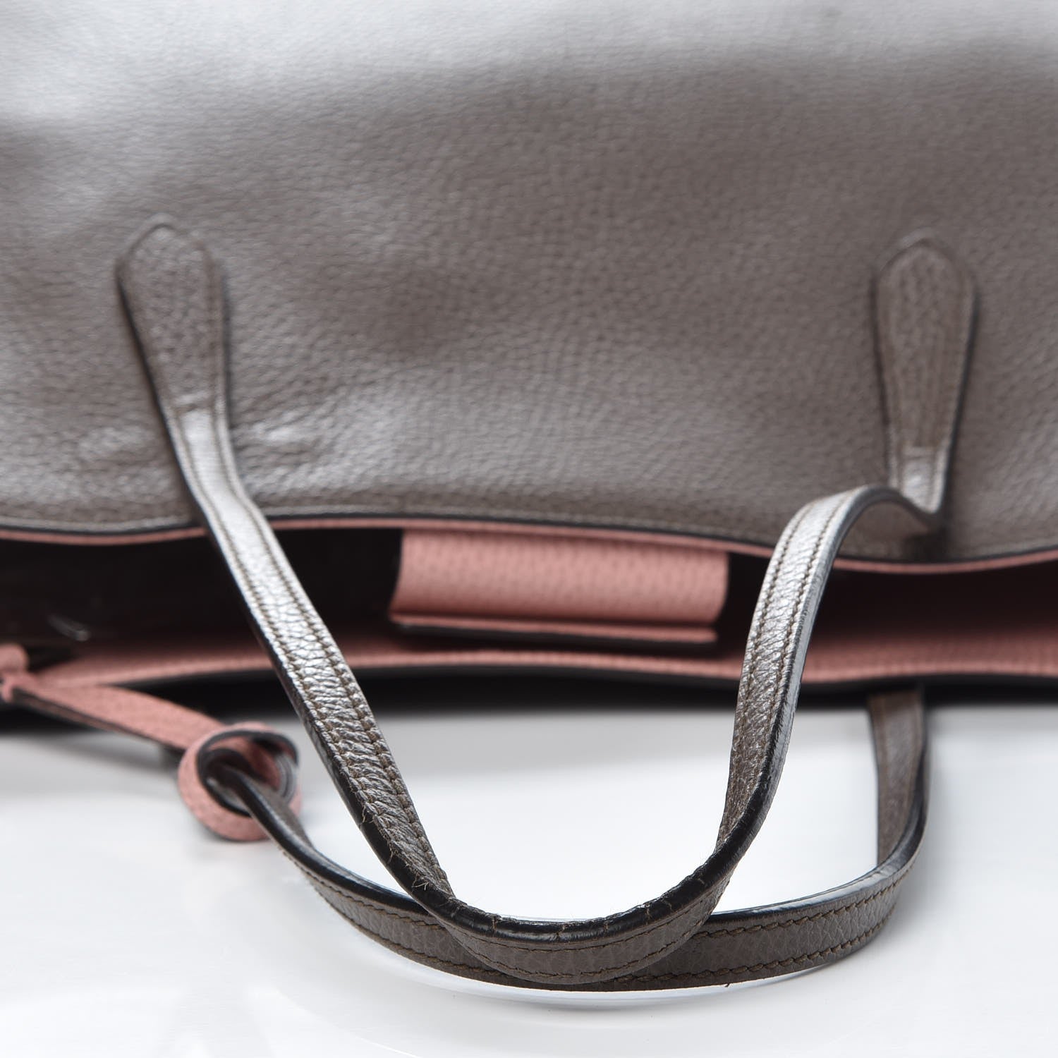 Gucci Dollar Calfskin Medium Swing Tote Grey Field Soft Pink 7 of 7