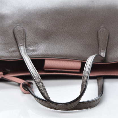Gucci Dollar Calfskin Medium Swing Tote Grey Field Soft Pink 7 of 7