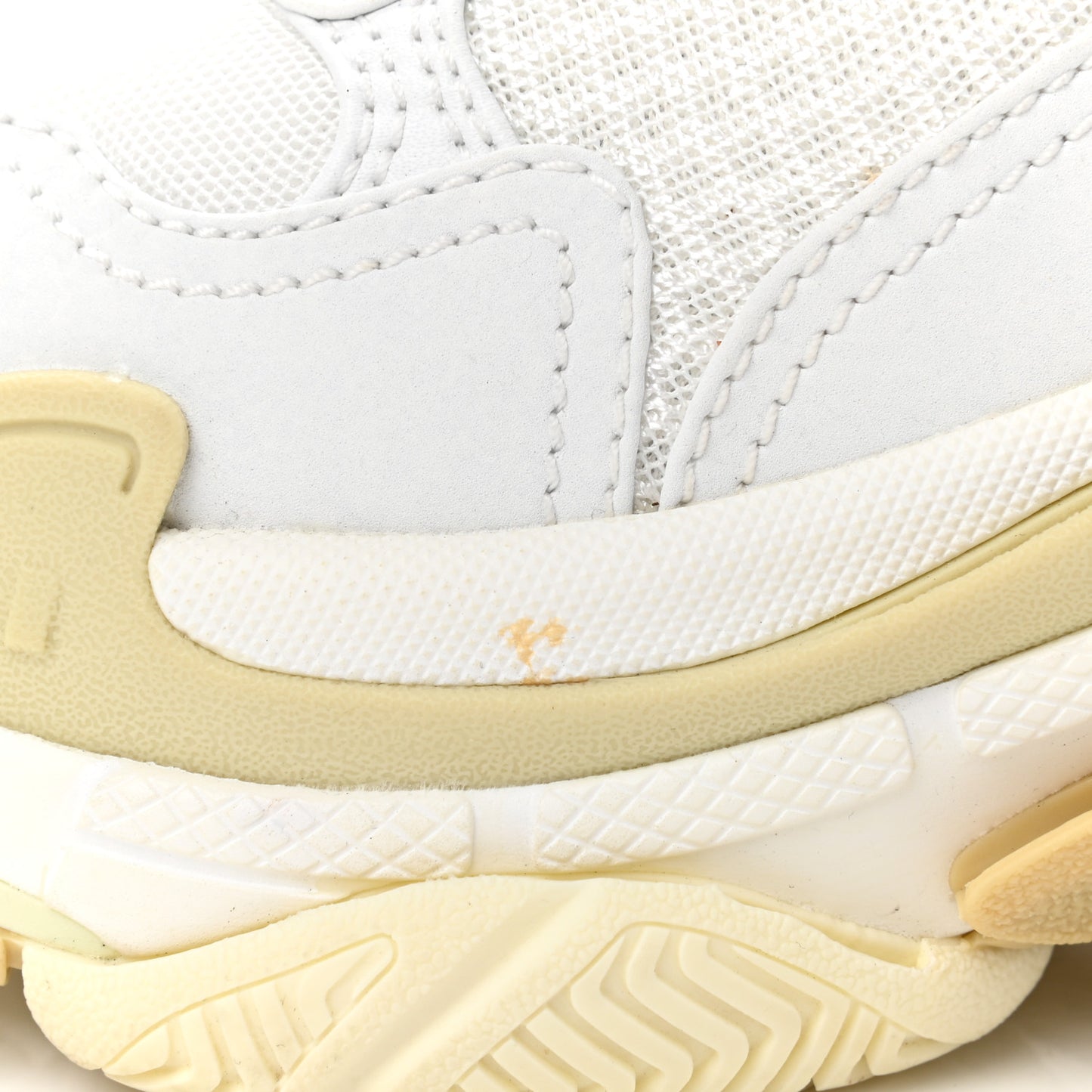 Fabric Mesh Womens Triple S Sneakers 35 White