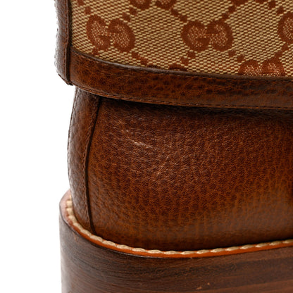 Gucci GG Monogram Calfskin Lola Tall Boots 38 Beige Ruggine Cuir 11 of 13