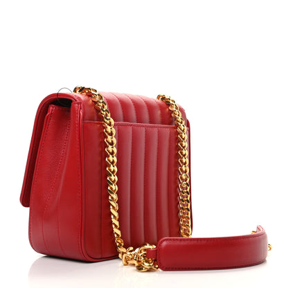 Saint Laurent Lambskin Matelasse Monogram Medium Vicky Chain Bag Rouge Eros 3 of 9
