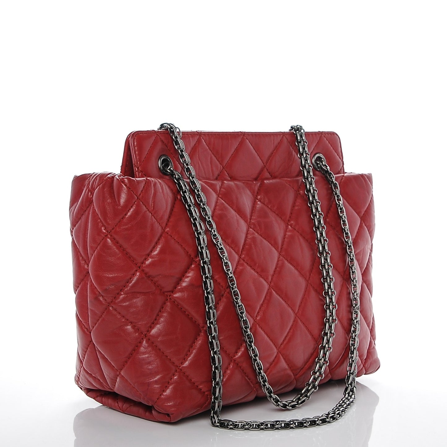 Aged Calfskin Reissue 2.55 Tote Red