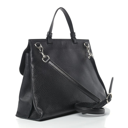 Gucci Cellarius Calfskin Medium Bamboo Daily Top Handle Bag Black 2 of 12