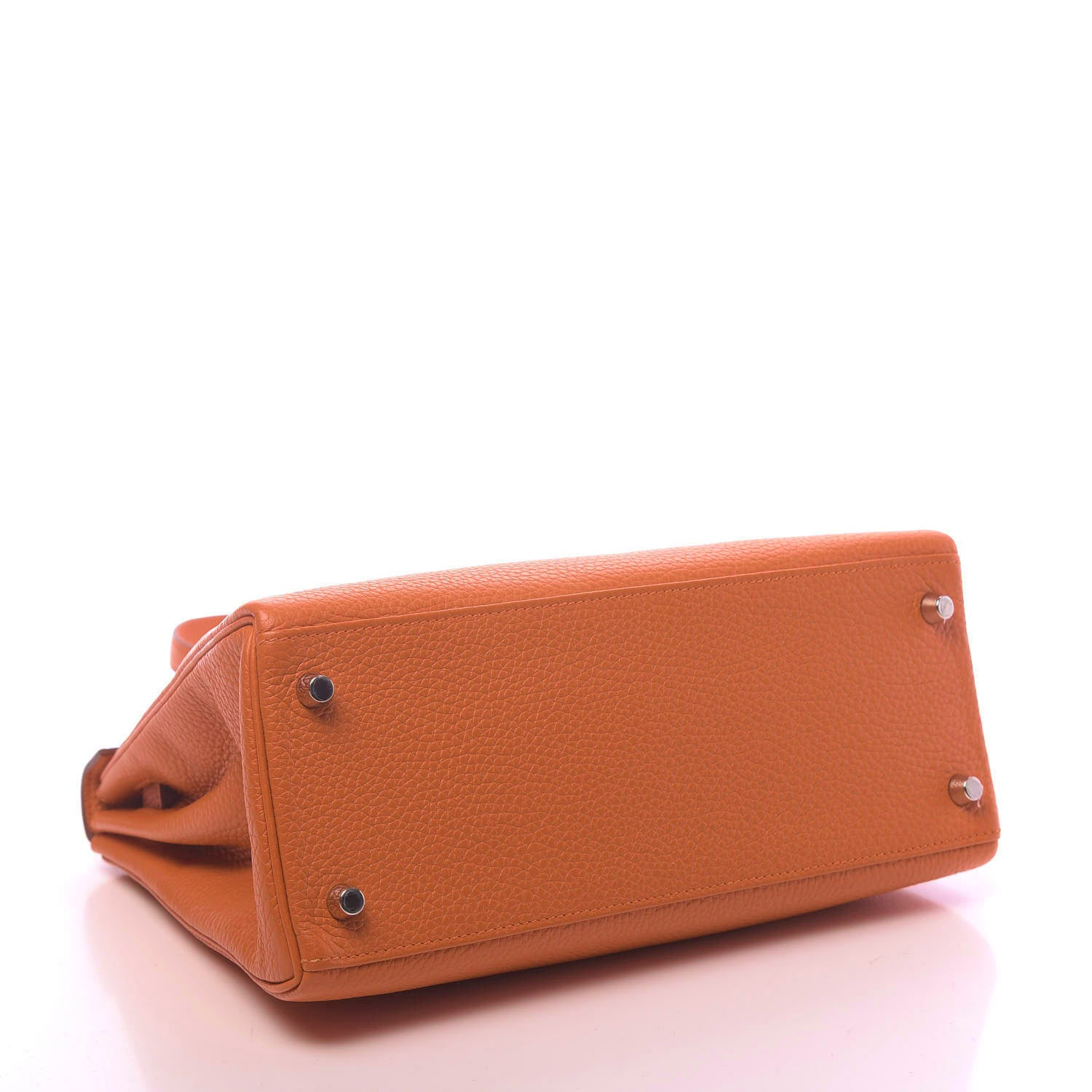 Hermes Taurillon Clemence Kelly Retourne 28 Orange 4 of 11