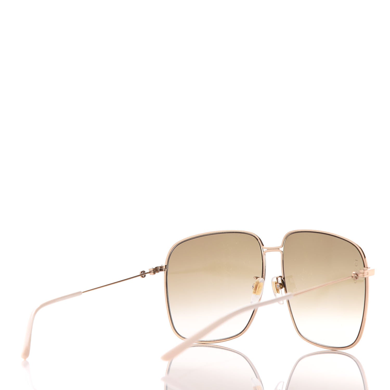 Gucci Web Rectangular Frame Interlocking G Sunglasses GG0394S Green Red 4 of 7