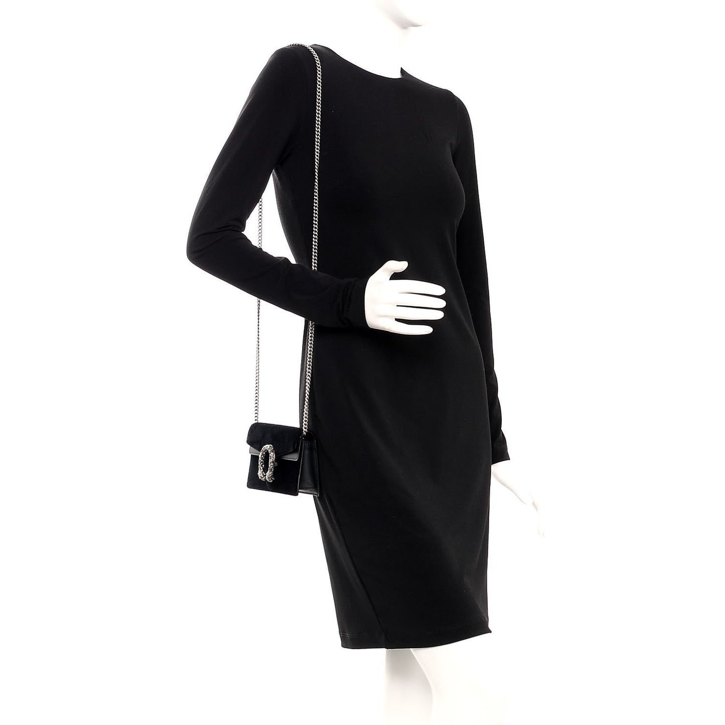 Velvet Super Mini Dionysus Shoulder Bag Black