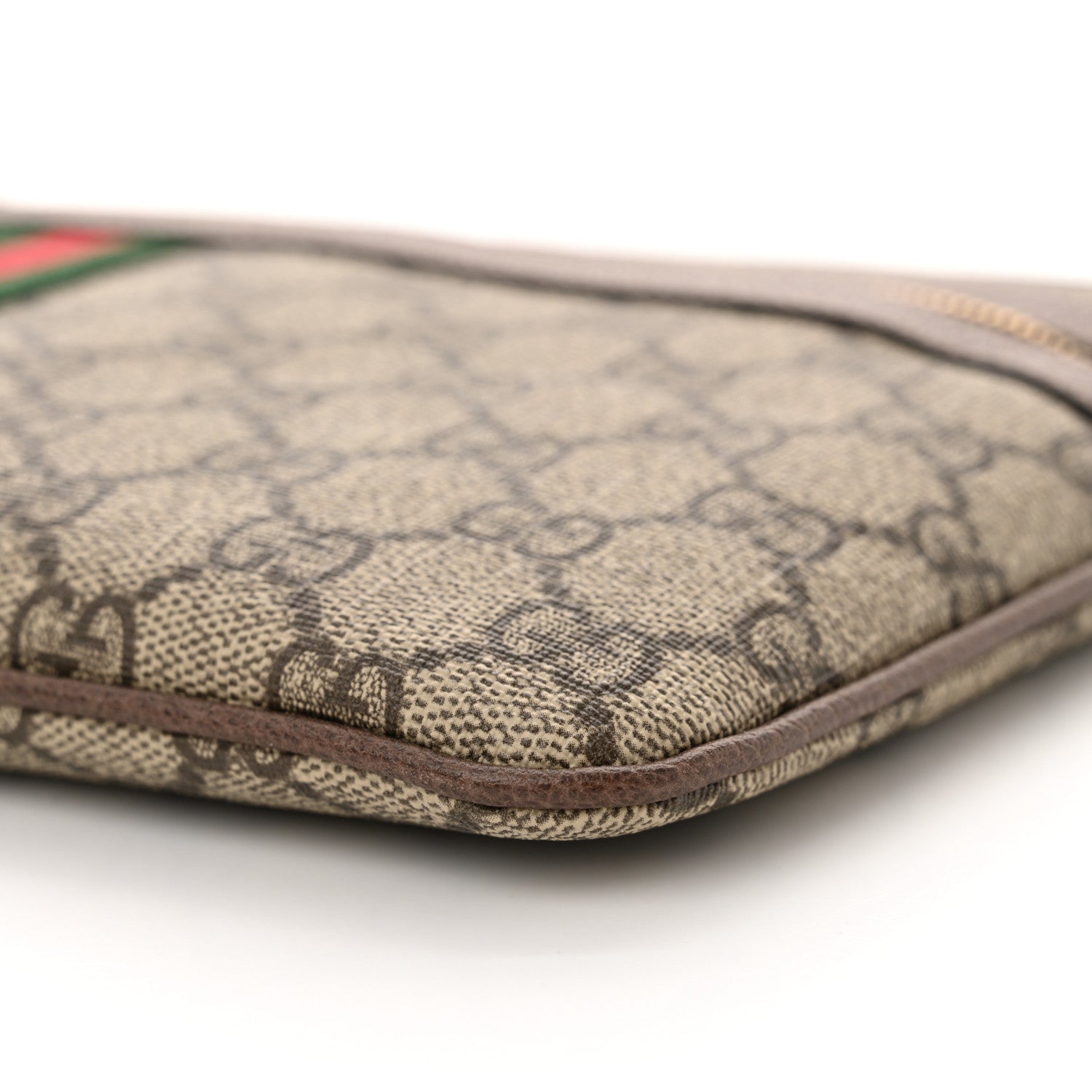 Gucci GG Supreme Monogram Large Ophidia Pouch Clutch Brown 10 of 11