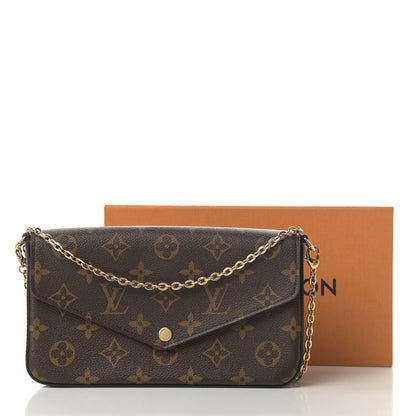 Louis Vuitton Monogram Pochette Felicie Chain Wallet Fuchsia 13 of 13