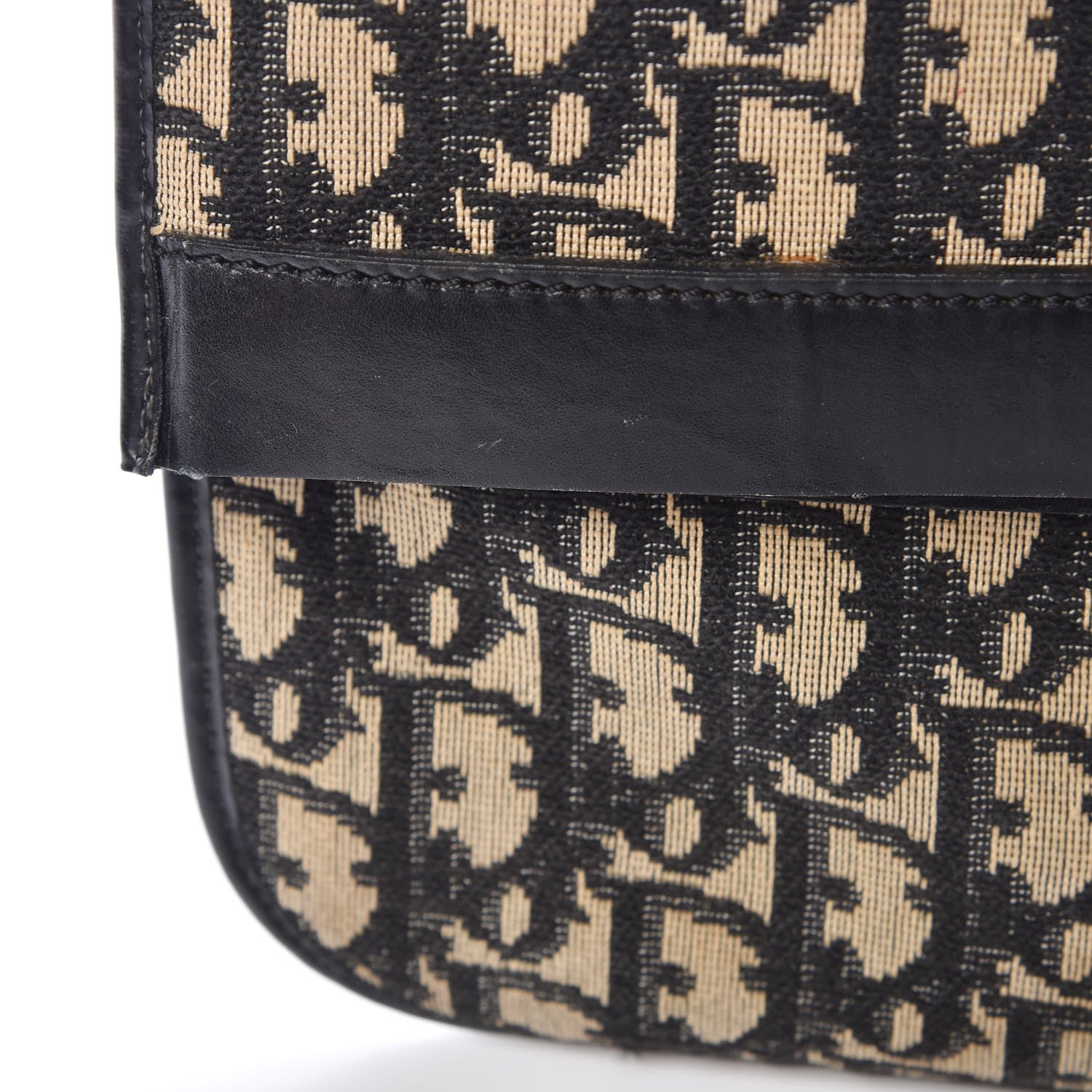 Christian Dior Monogram Fold Over Clutch Black 14 of 17