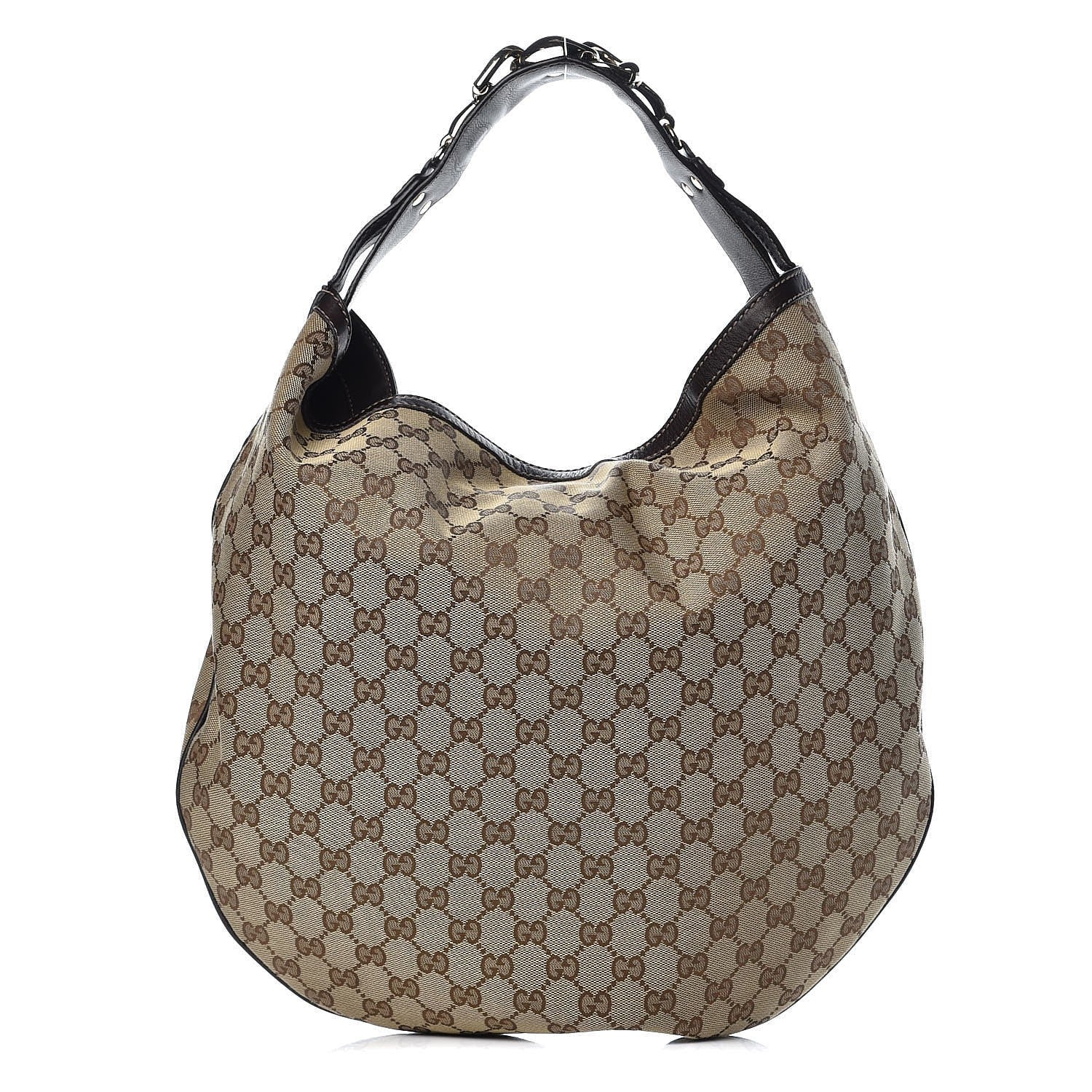 Gucci Monogram Large Wave Hobo Dark Brown 1 of 7