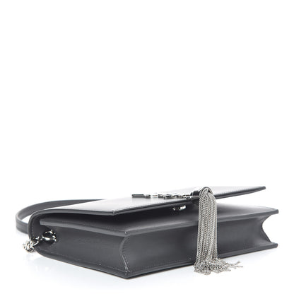 Saint Laurent Smooth Calfskin Classic Monogram Kate Tassel Chain Wallet Asphalt 4 of 8