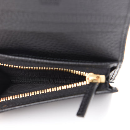 Gucci Pebbled Calfskin GG Marmont Card Case Black 4 of 8