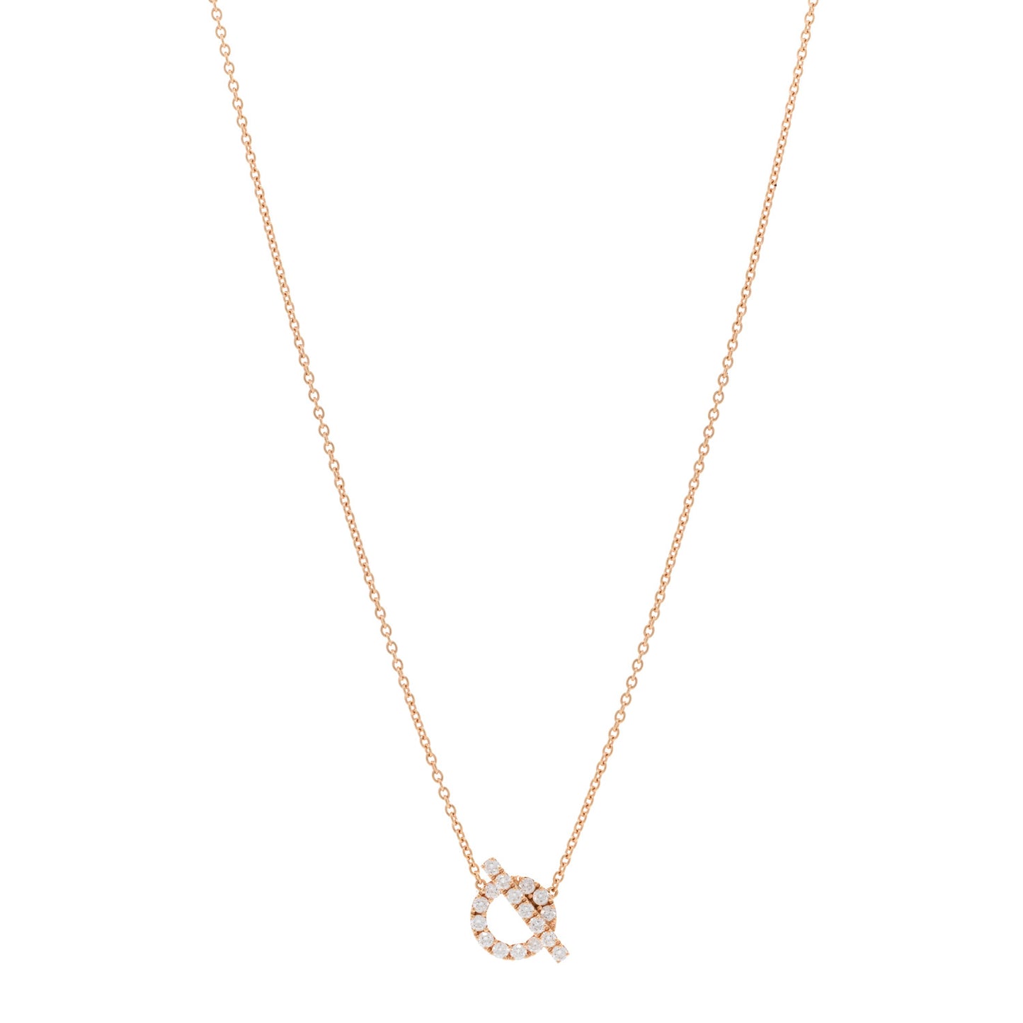 18K Rose Gold Diamond Finesse Pendant Necklace